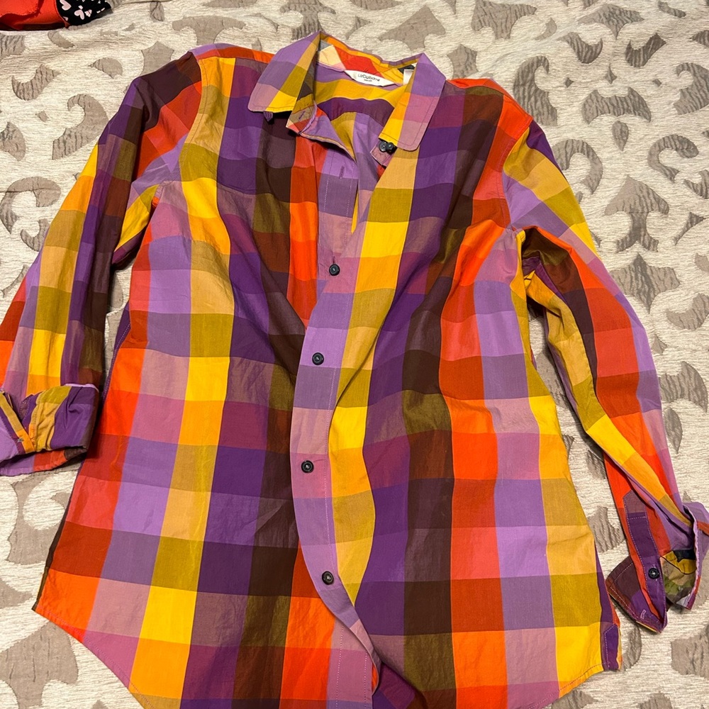 Liz Claiborne paid button down oxford